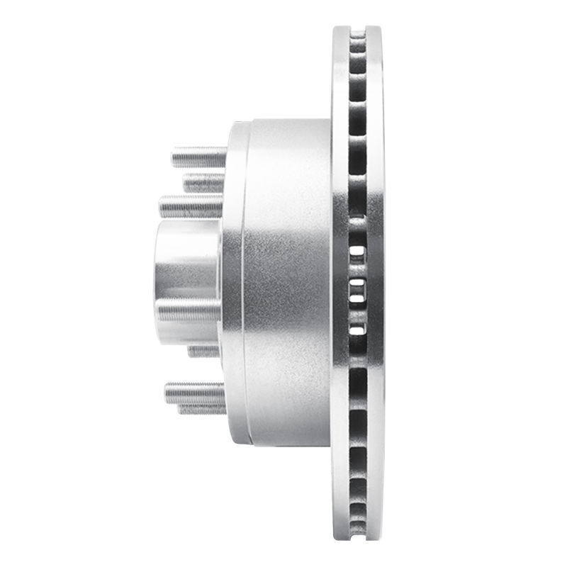 Ford E-250 Econoline Brake Rotor (1) - Front Right - R1 Concepts - Drilled & Slotted - Silver - `95-`07